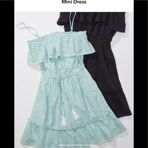 NWT AE Striped Ruffle Tube Dress